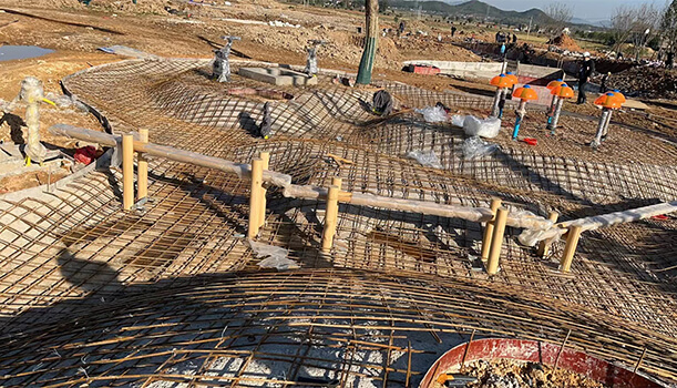 splash pad installation