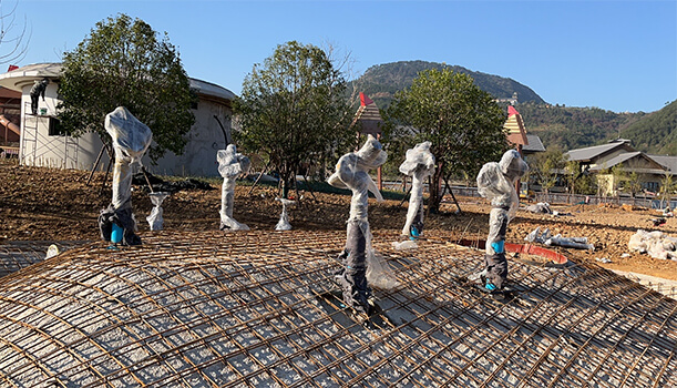 splash pad installation