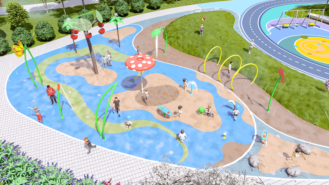 forest splash pad