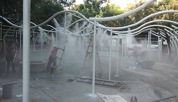 splash pad installation