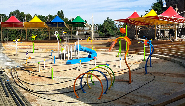 splash pad installation