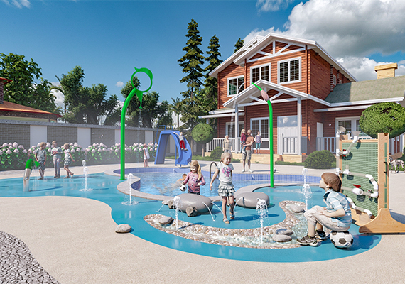 splash pad for home