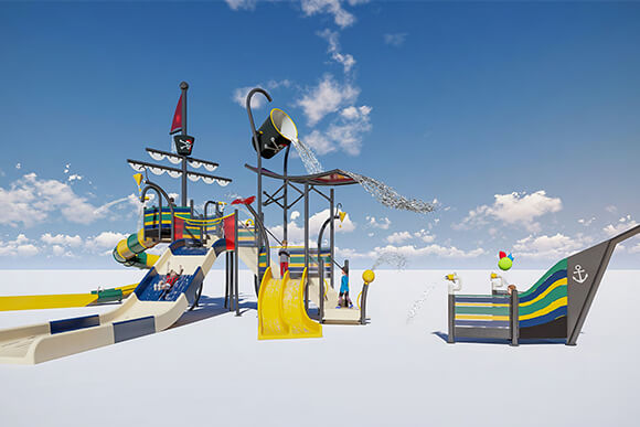 adventure playground and splash pad