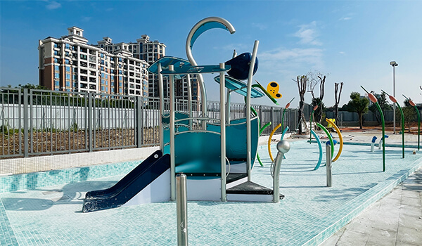 activity pool with slide