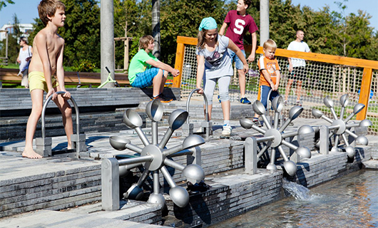 Archimedes bucket wheel