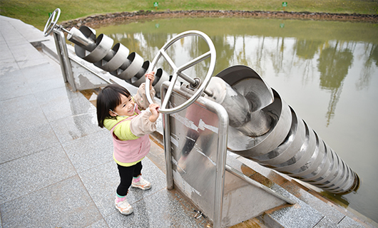 archimedes screw water pump