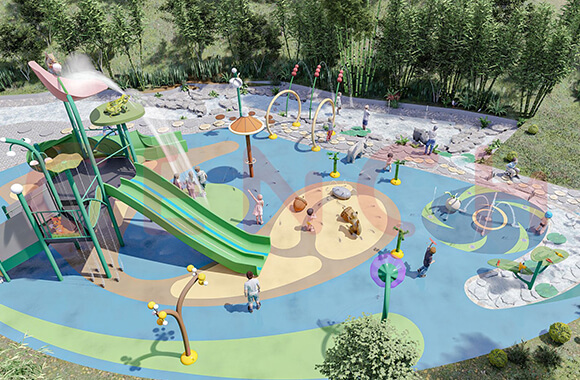 forest splash pad