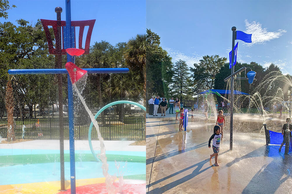 Crow nest splash pad