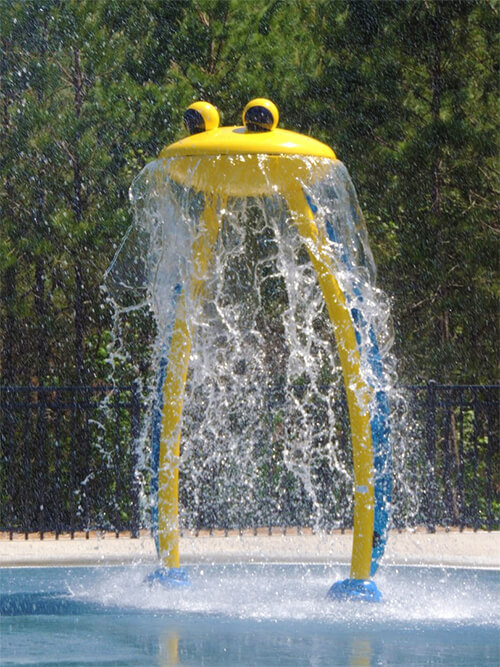 jumping frog splash pad