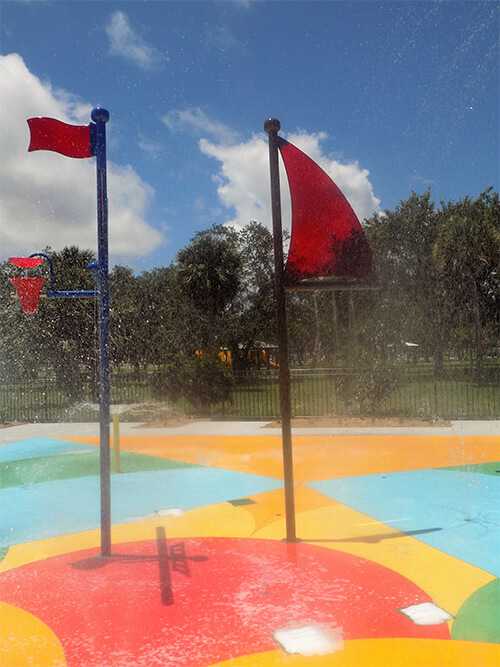 ship mast splash pad